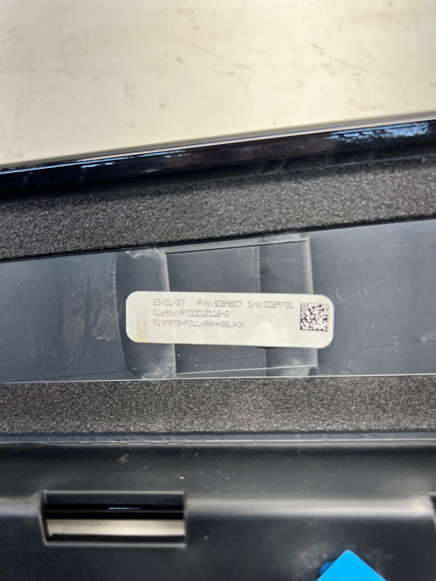 2023 Rivian R1T Front Right Door B Pillar Applique PT00012118-G
