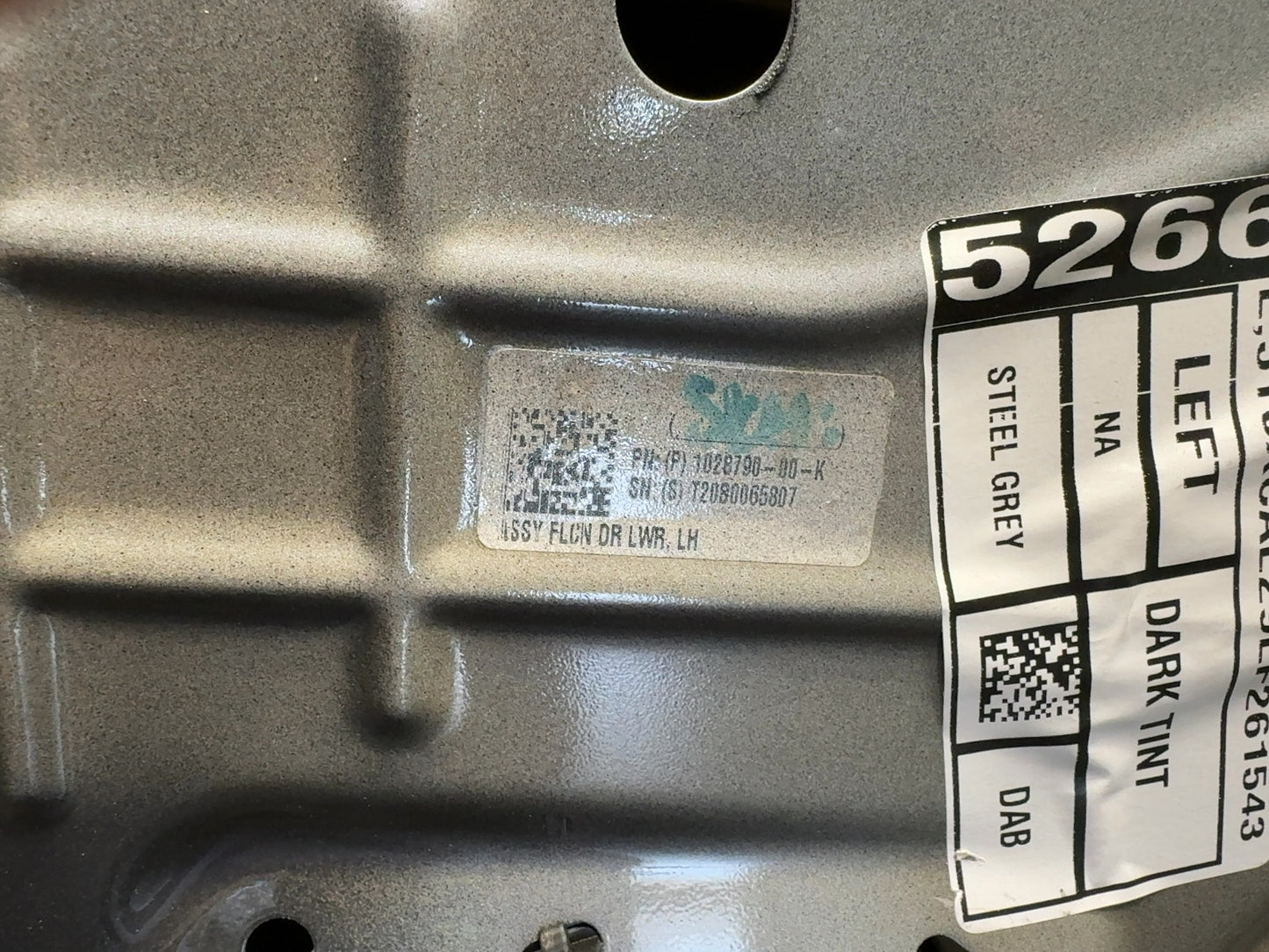 2020 Tesla Model X Rear Left Falcon Door 1028790-E0-K