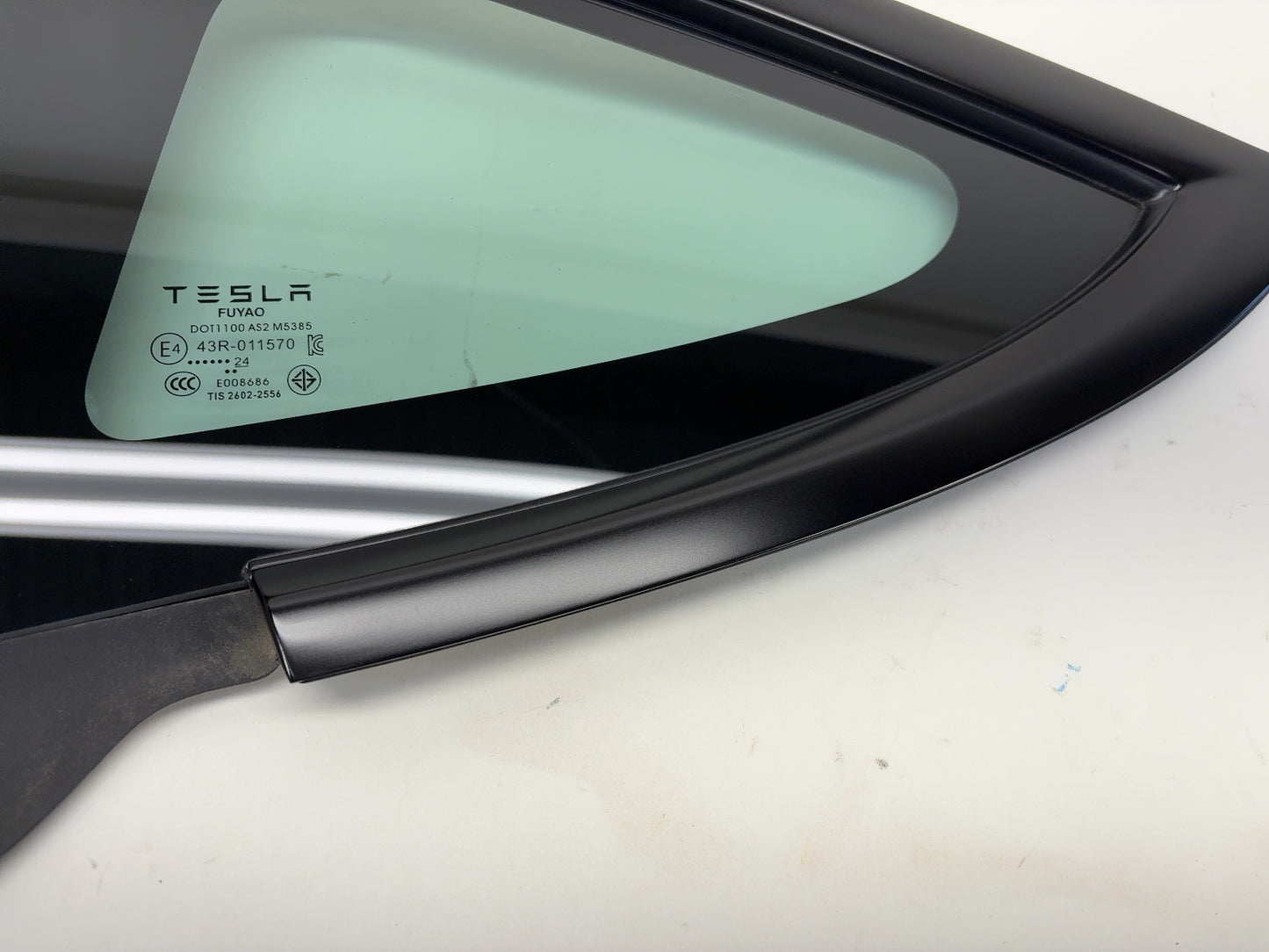 2025 Tesla Model 3 Highland Rear Quarter Glass Left Black 1915483-21-C