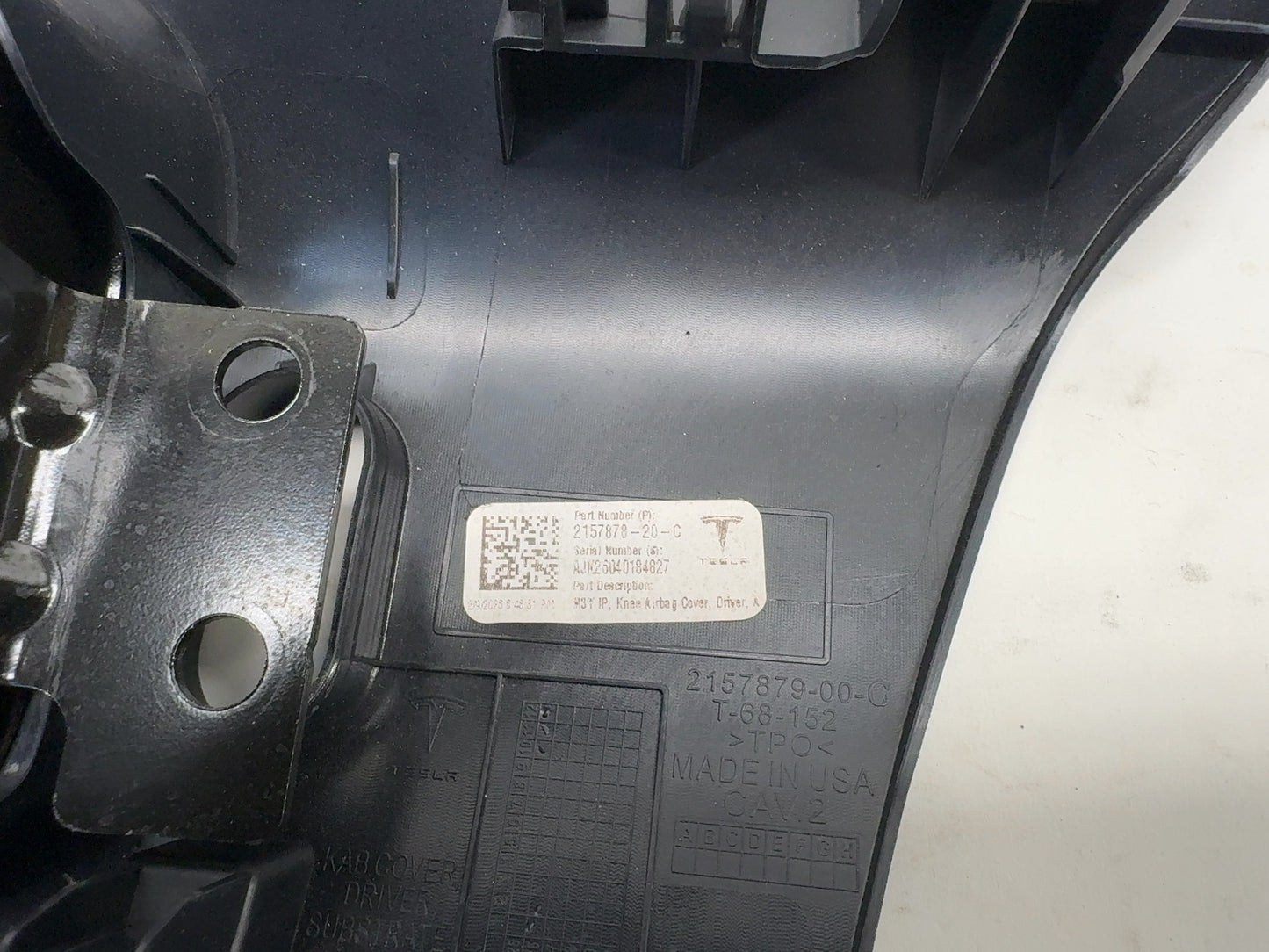 2026 Tesla Model 3 Highland Front Left Driver Knee Airbag 2157878-20-C