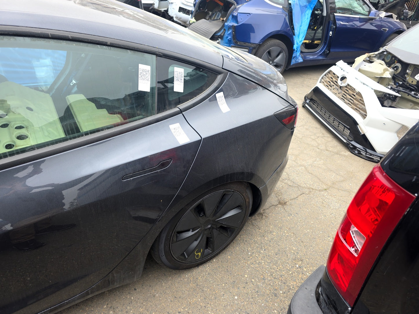 2025 Tesla Model 3 Highland Left Quarter Panel Cut 1910794-S0-A