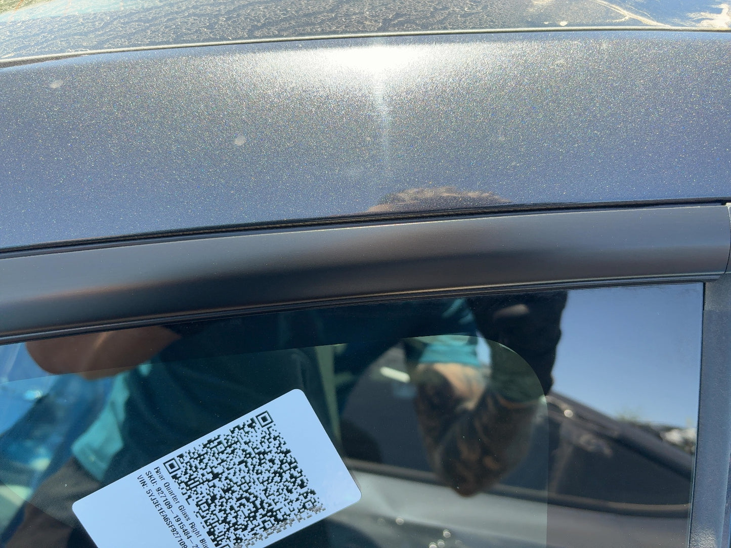 2025 Tesla Model 3 Highland Rear Quarter Glass Right Black 1915484-20-C
