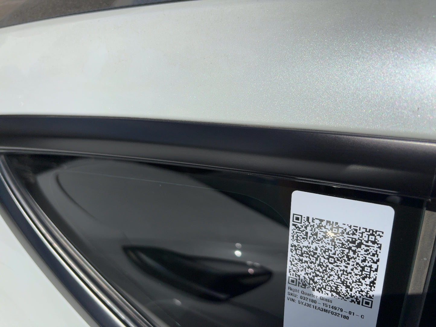 2021-2023 Tesla Model 3 Right Quarter Glass 1514979-01-C