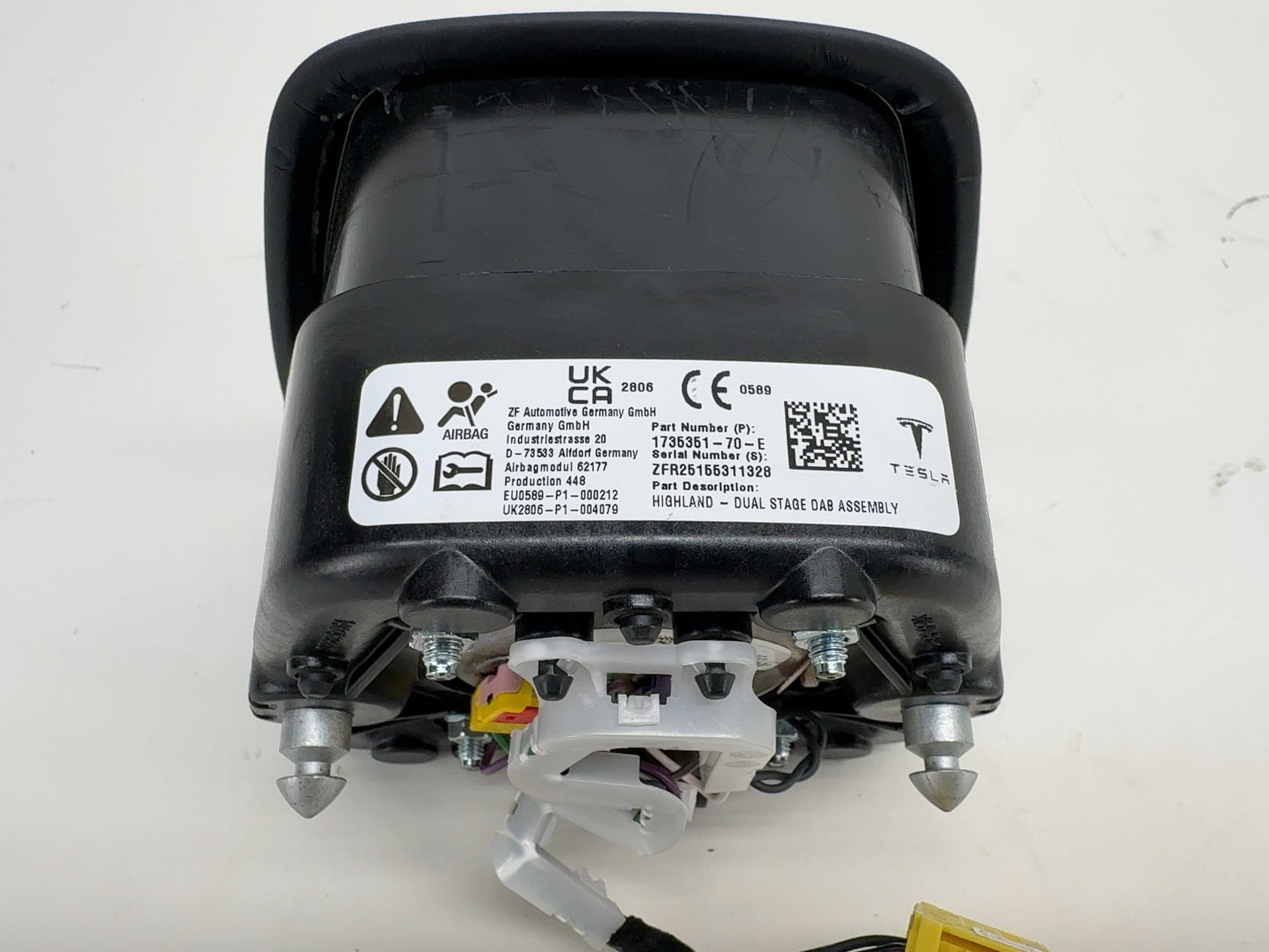 2025 Tesla Model 3 Highland Steering Wheel Airbag 1735351-70-E