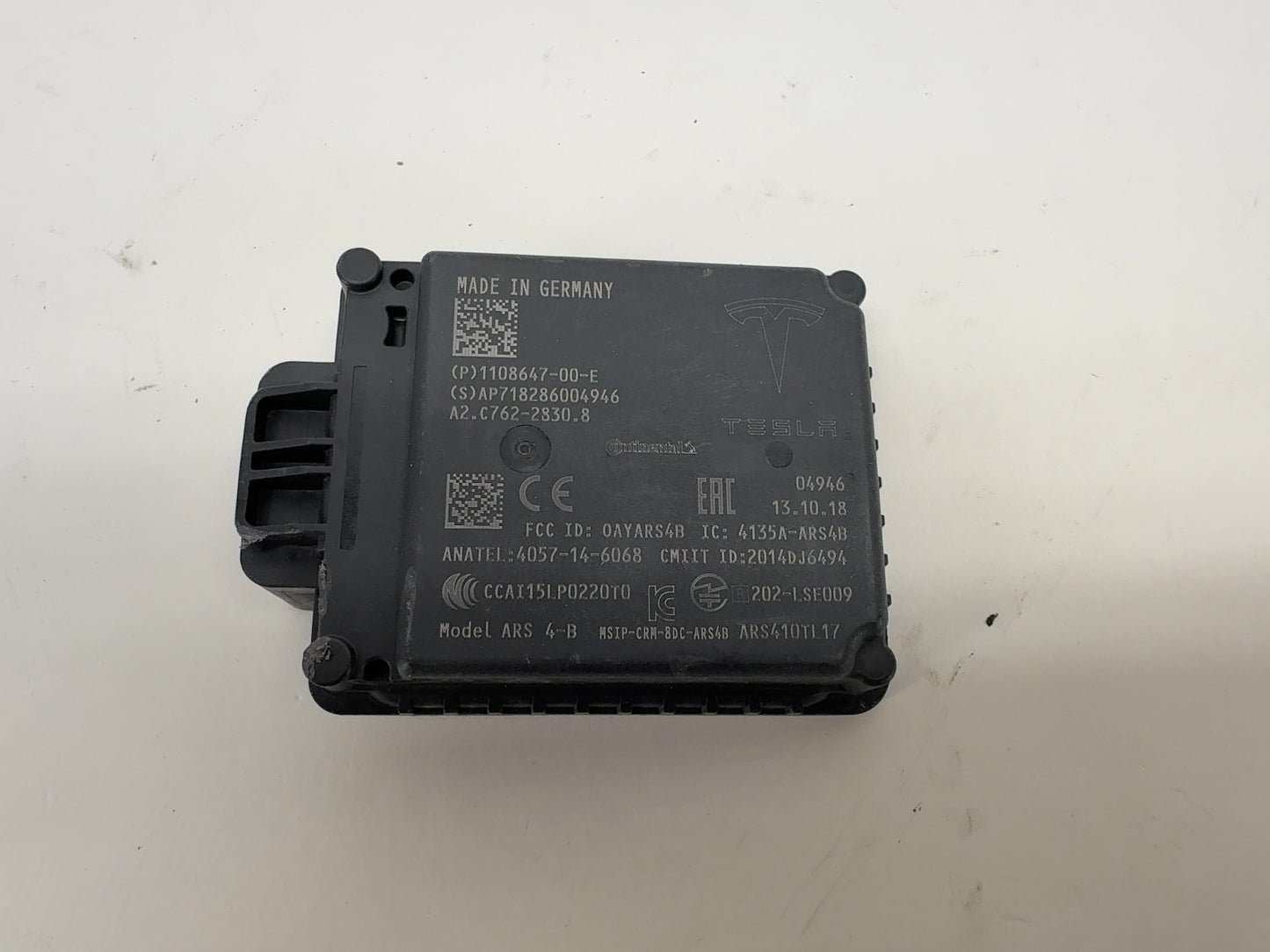 2018 Tesla Model 3 Radar 1108647-00-E