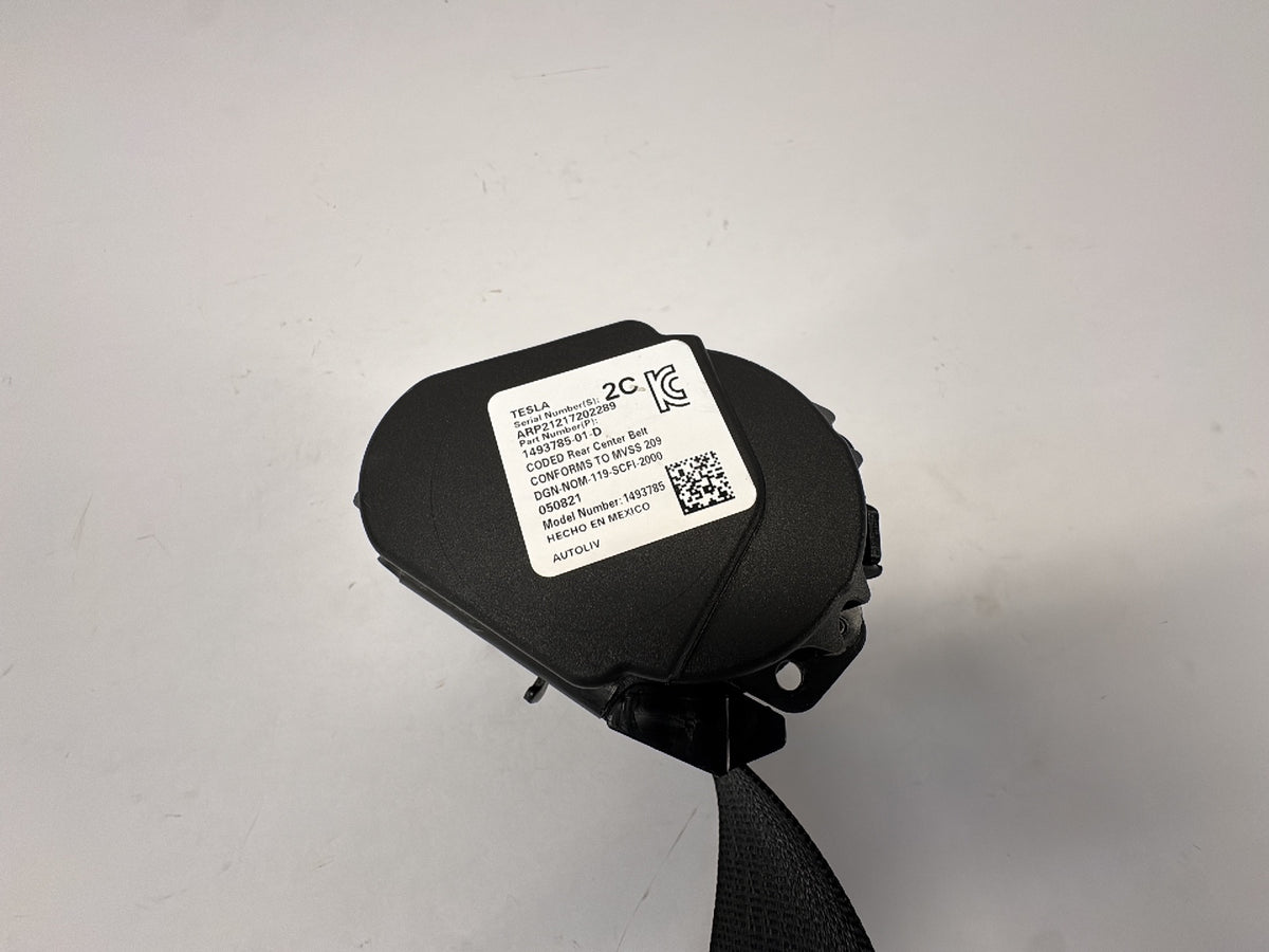 2020-2025 Tesla Model Y Second Row Center Seatbelt Retractor 1493785-01-D