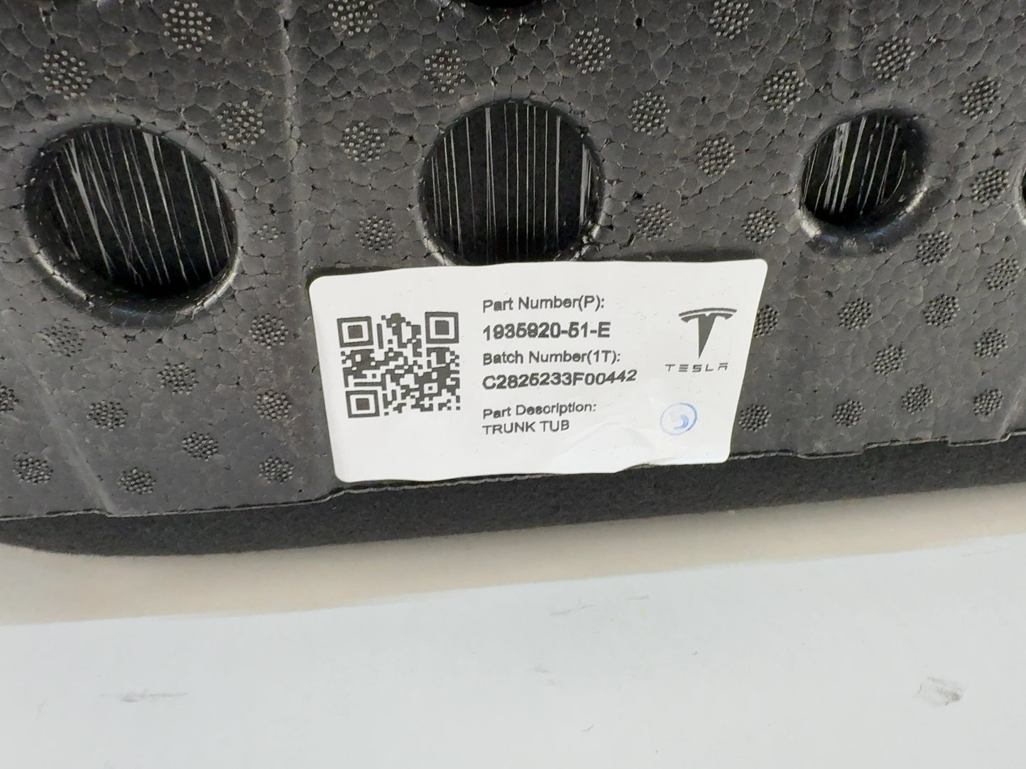 2026 Tesla Model Y Juniper Trunk Tub Carpet 1935920-50-E