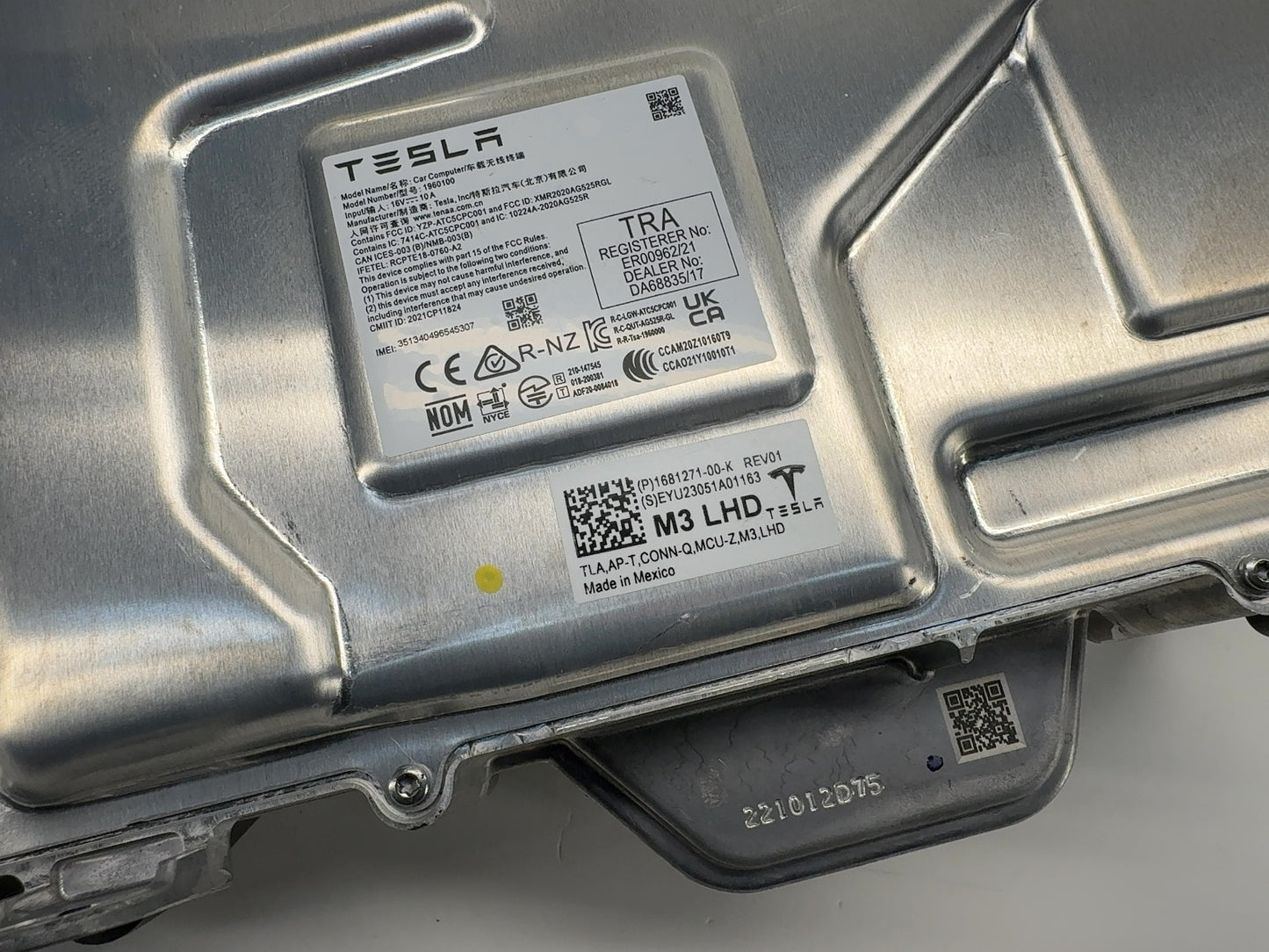 2023 Tesla Model 3 Car Computer 1681271-00-K