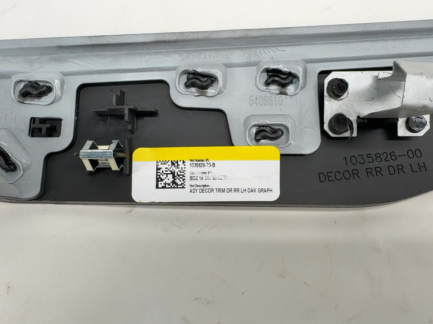2020 Tesla Model X Rear Left Door Trim Oak Graph 1035826-23-B