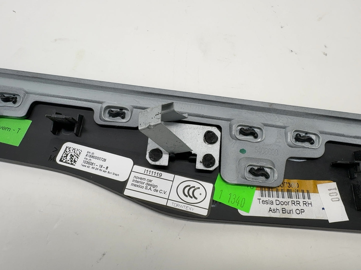 2018 Tesla Model X Rear Right Door Panel Trim 1036081-19-B