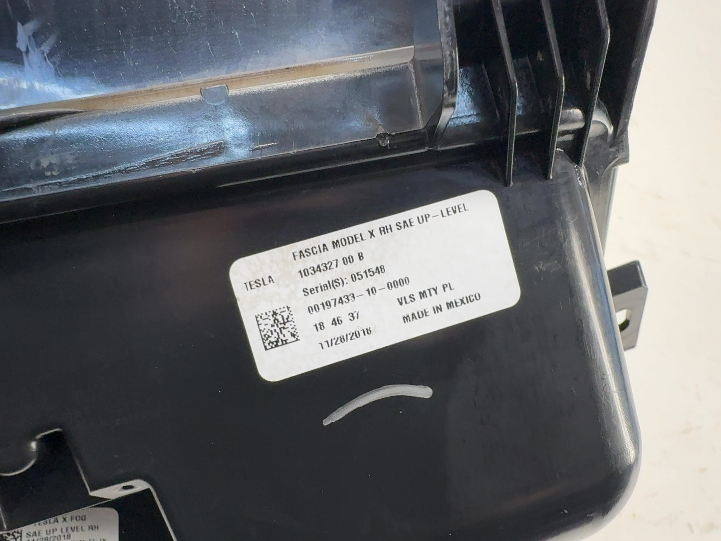 2018 Tesla Model X Right Fog Lamp 1034327-00-B