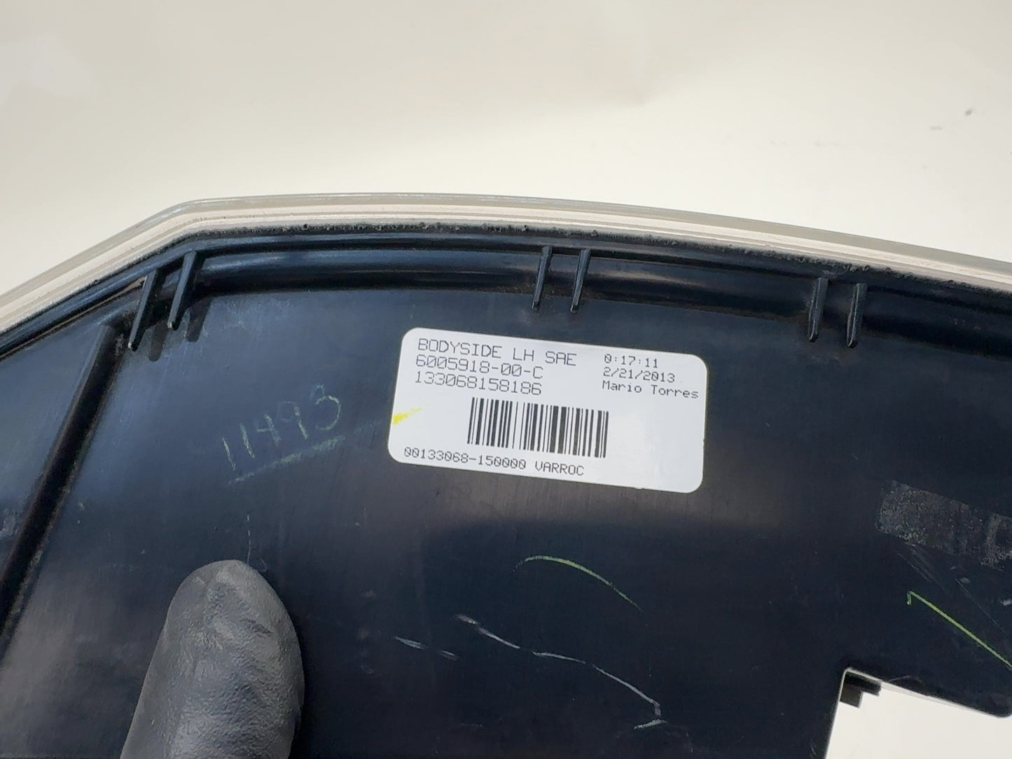 2013 Tesla Model S Tail Lamp Rear Bodyside Left 6005918-00-C