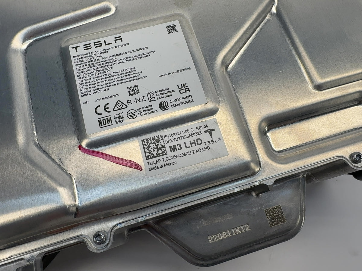 2022-2023 Tesla Model 3 Car Computer With Security Module 1681271-00-G