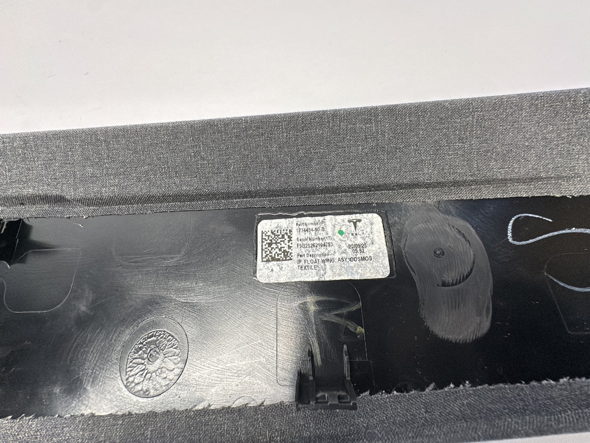 2025 Tesla Model 3 Highland Dash Panel Float Wing Cosmos Textile 1774494-00-B