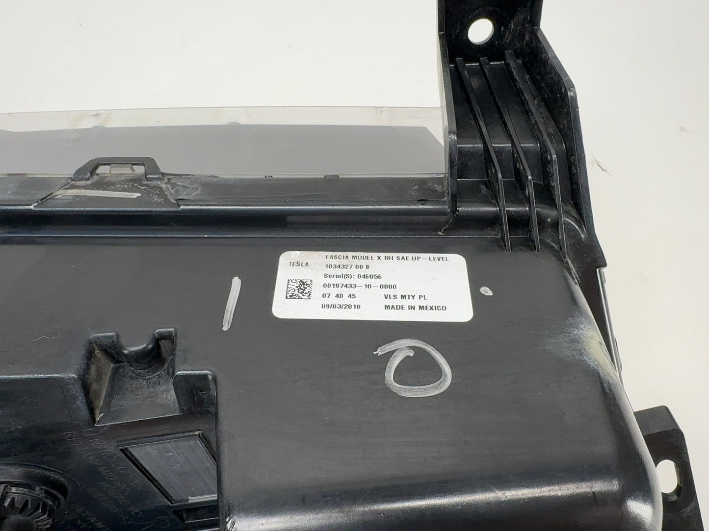 2017 Tesla Model X Lamp Front Turn Fog Up Level Right 1034327-00-A