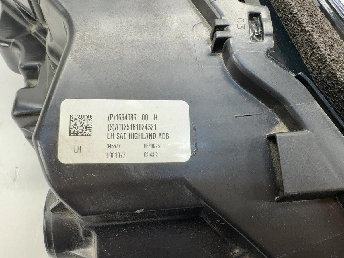2025 Tesla Model 3 Highland Left Headlamp 1694086-00-H