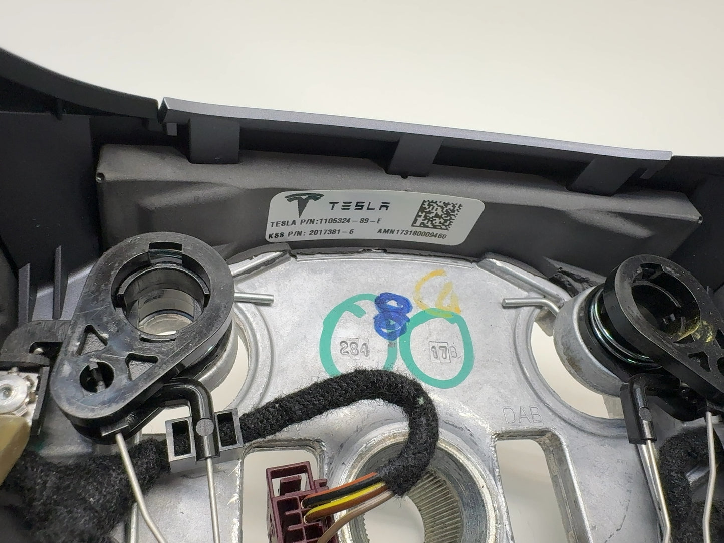2018 Tesla Model 3 Steering Wheel 1105324-89-E
