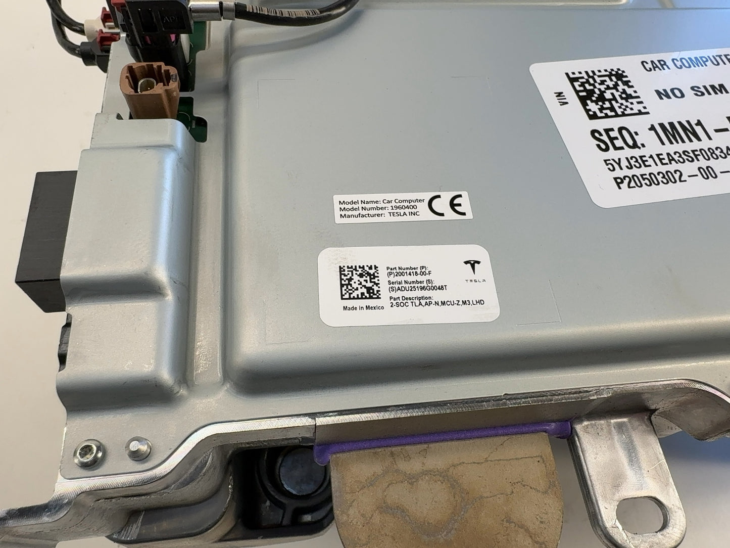 2025-2026 Tesla Model 3 Highland Car Computer With Vc Left Controller 2001418-00-F