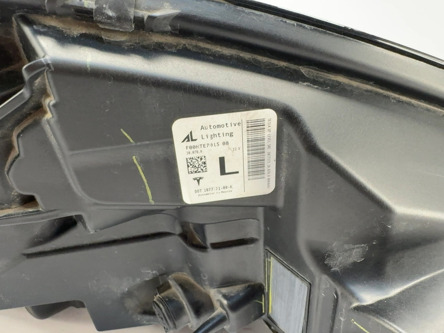 2018 Tesla Model 3 Left Headlamp 1077371-00-K