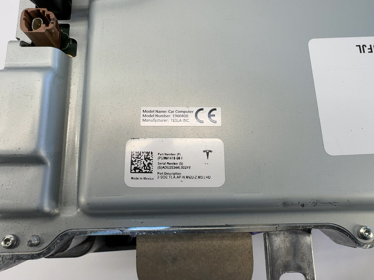 2025-2026 Tesla Model 3 Highland Car Computer With Vc Left Controller 2001418-00-F