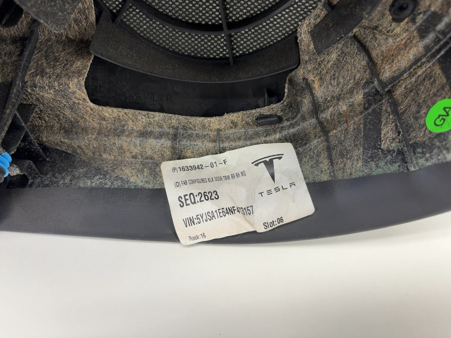 2022 Tesla Model S Rear Right Door Panel 1633942-01-F