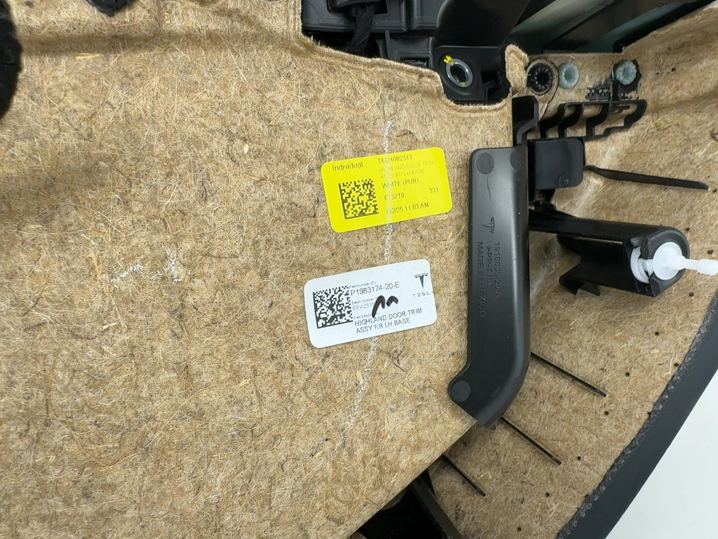 2025-2026 Tesla Model 3 Highland Rear Left Door Panel 1776471-20-E