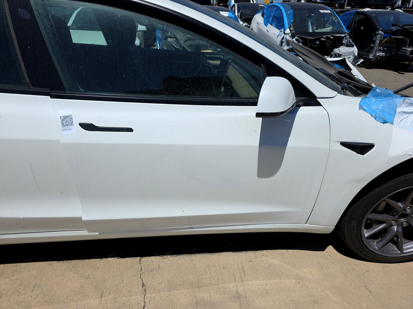 2021 Tesla Model 3 Front Right Door Assembly No Mirror No Door Trim 1081420-E1-C