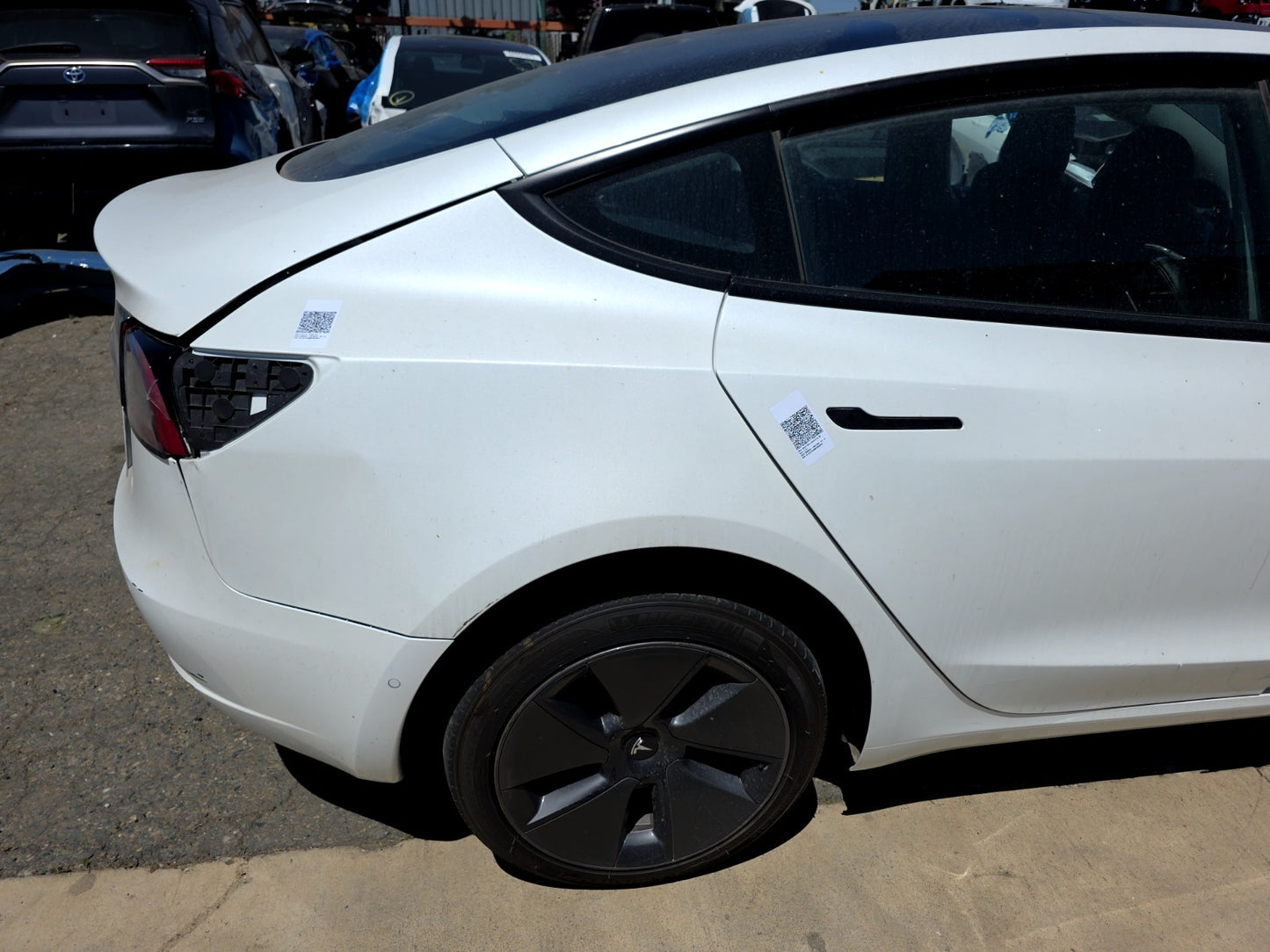 2021-2023 Tesla Model 3 Right Quarter Panel Cut 1073678-S0-B