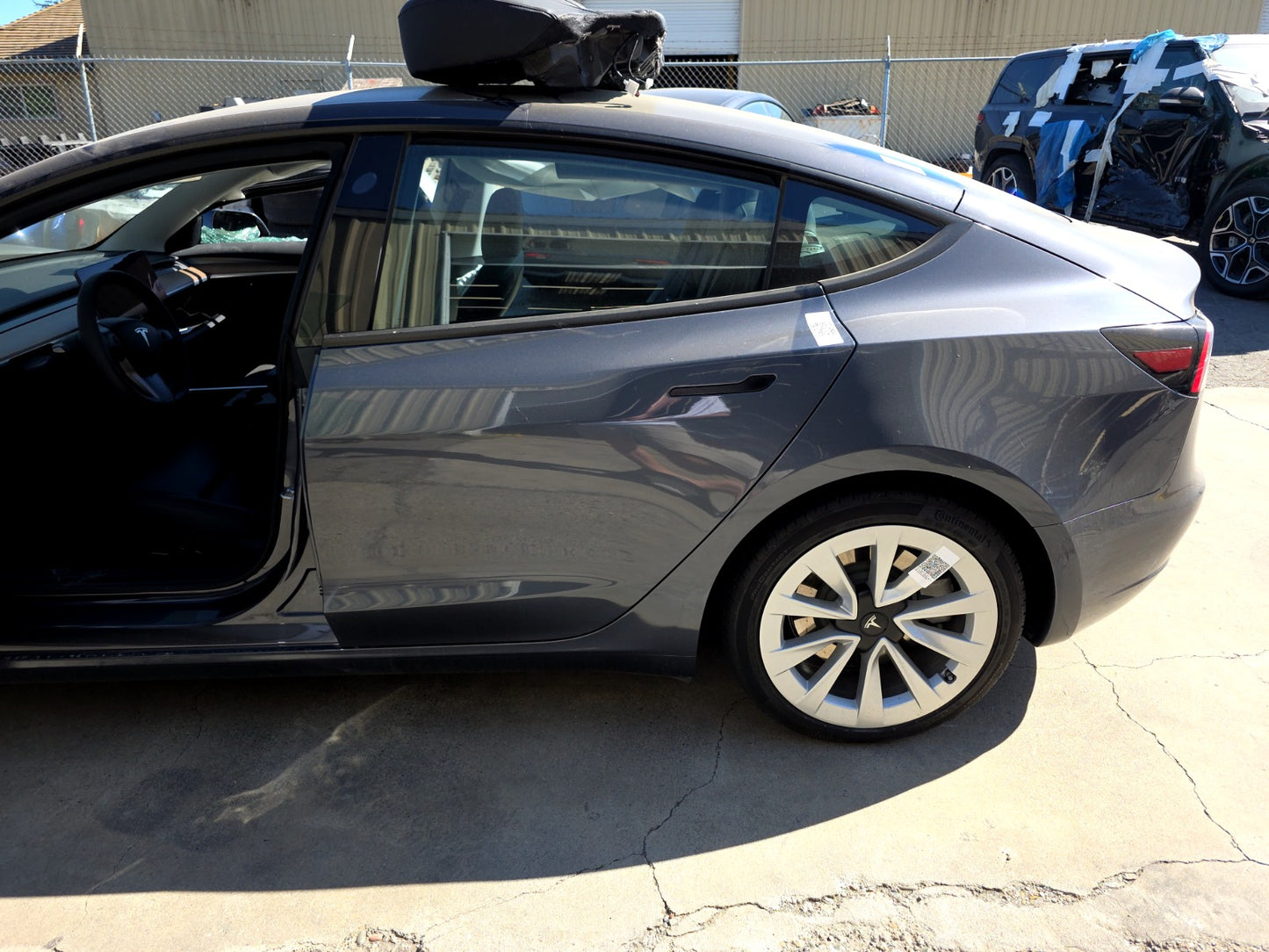 2021-2023 Tesla Model 3 Rear Left Door Assembly No Door Trim 1081441-E1-C