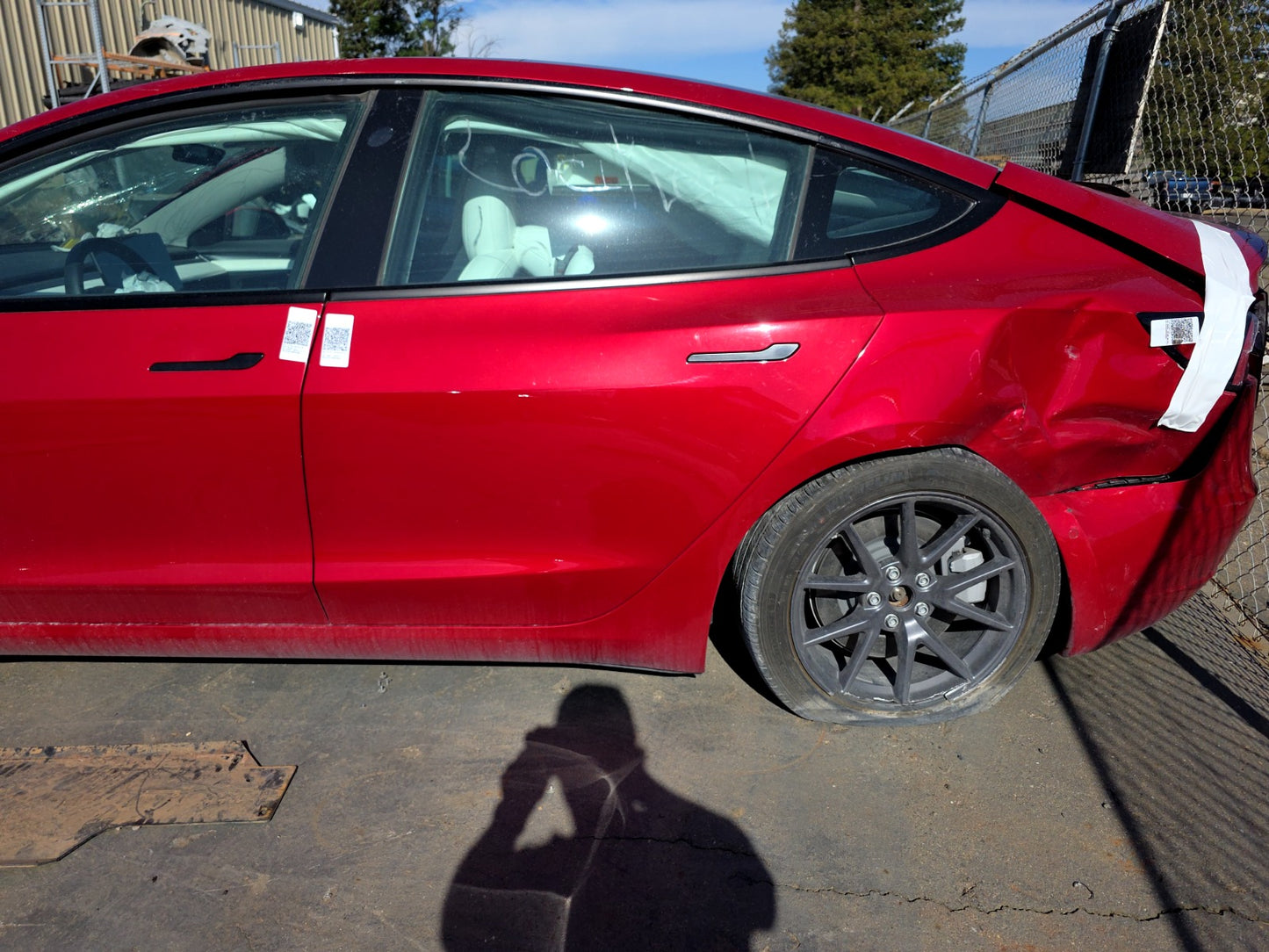 2021-2023 Tesla Model 3 Rear Left Door Assembly No Door Trim 1081441-E1-C