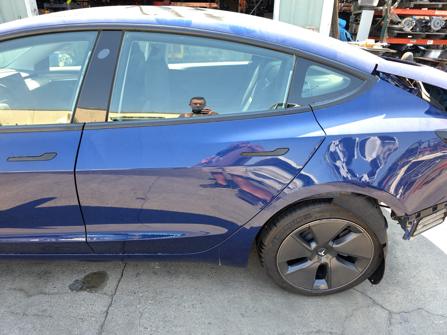 2021-2023 Tesla Model 3 Rear Left Door Assembly No Door Trim 1081441-E1-C