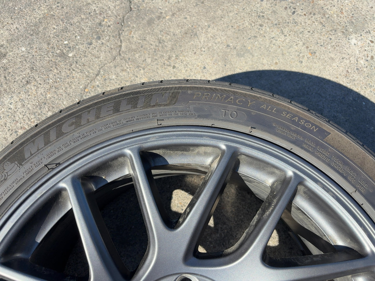 2024-2026 Tesla Model 3 Highland Michelin- Primacy A/s 235/45r18 Wheel 1344246-00-A