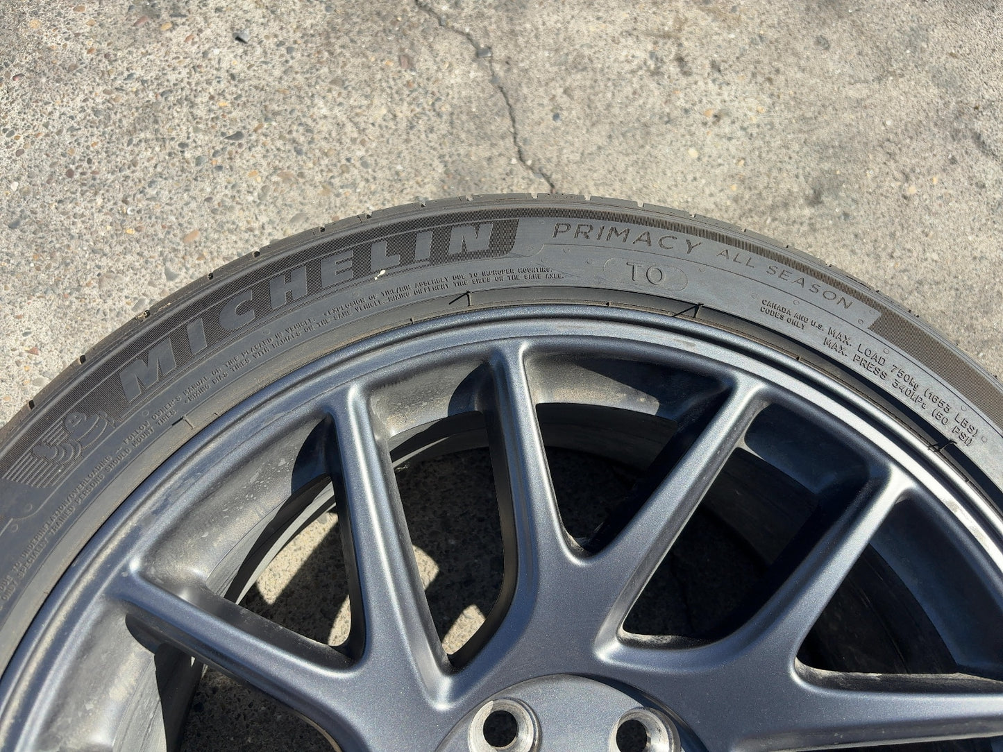 2024-2026 Tesla Model 3 Highland Michelin- Primacy A/s 235/45r18 Wheel 1344246-00-A