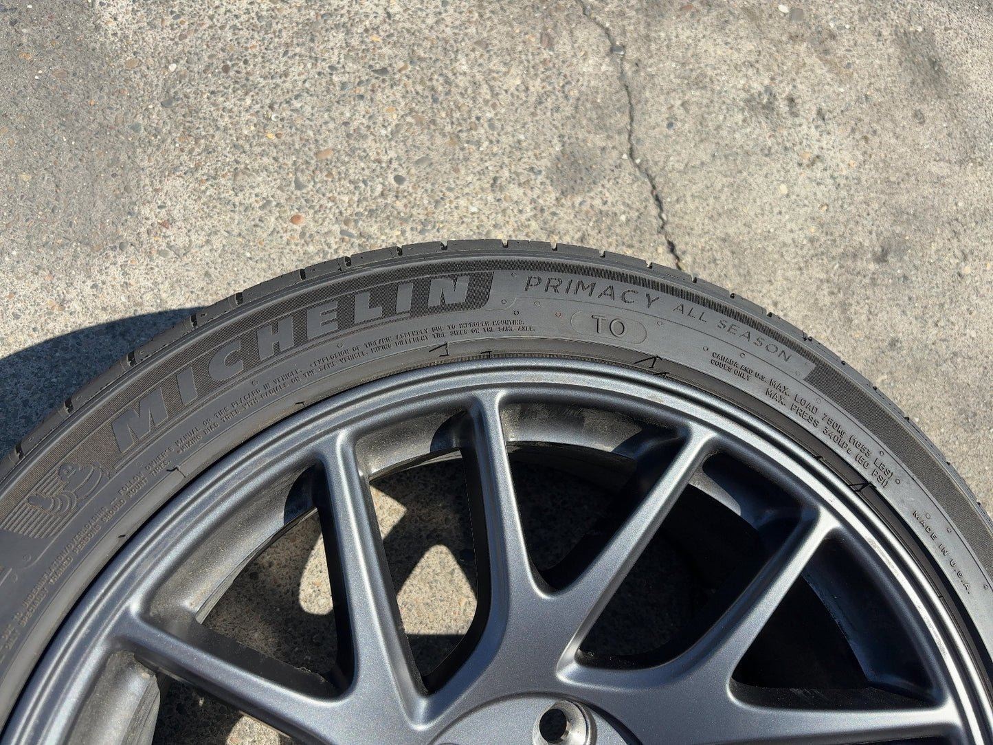 2024-2026 Tesla Model 3 Highland Michelin- Primacy A/s 235/45r18 Wheel 1344246-00-A