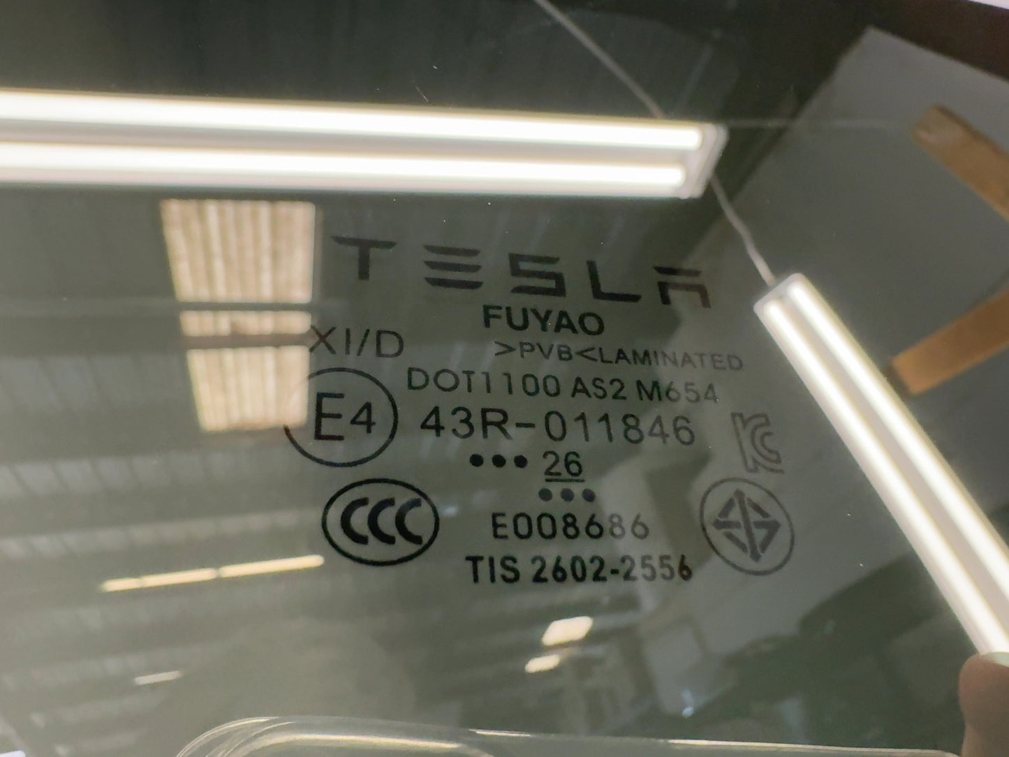 2024-2026 Tesla Model 3 Highland Front Right Door Glass Laminated Note 1773076-00-D