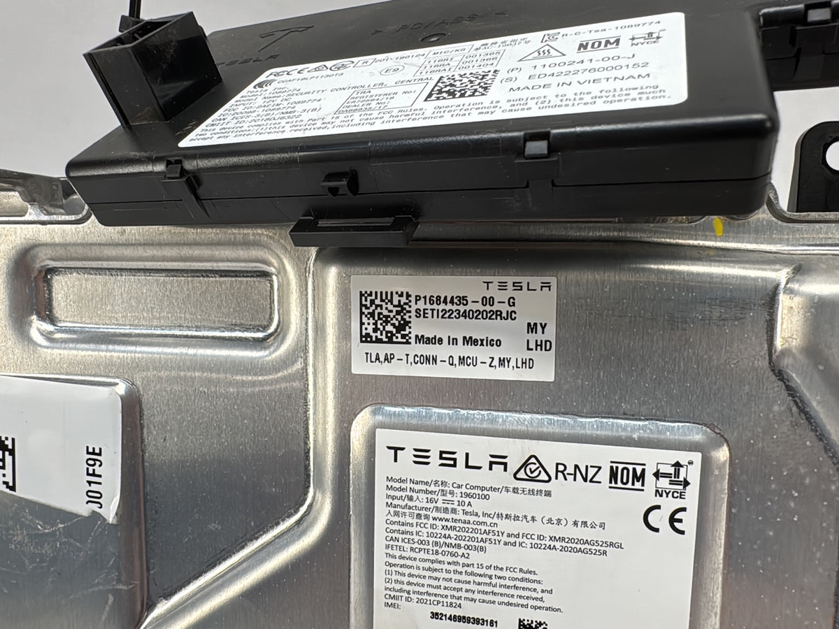 2021-2023 Tesla Model Y Car Computer With Security Module 1684435-00-G