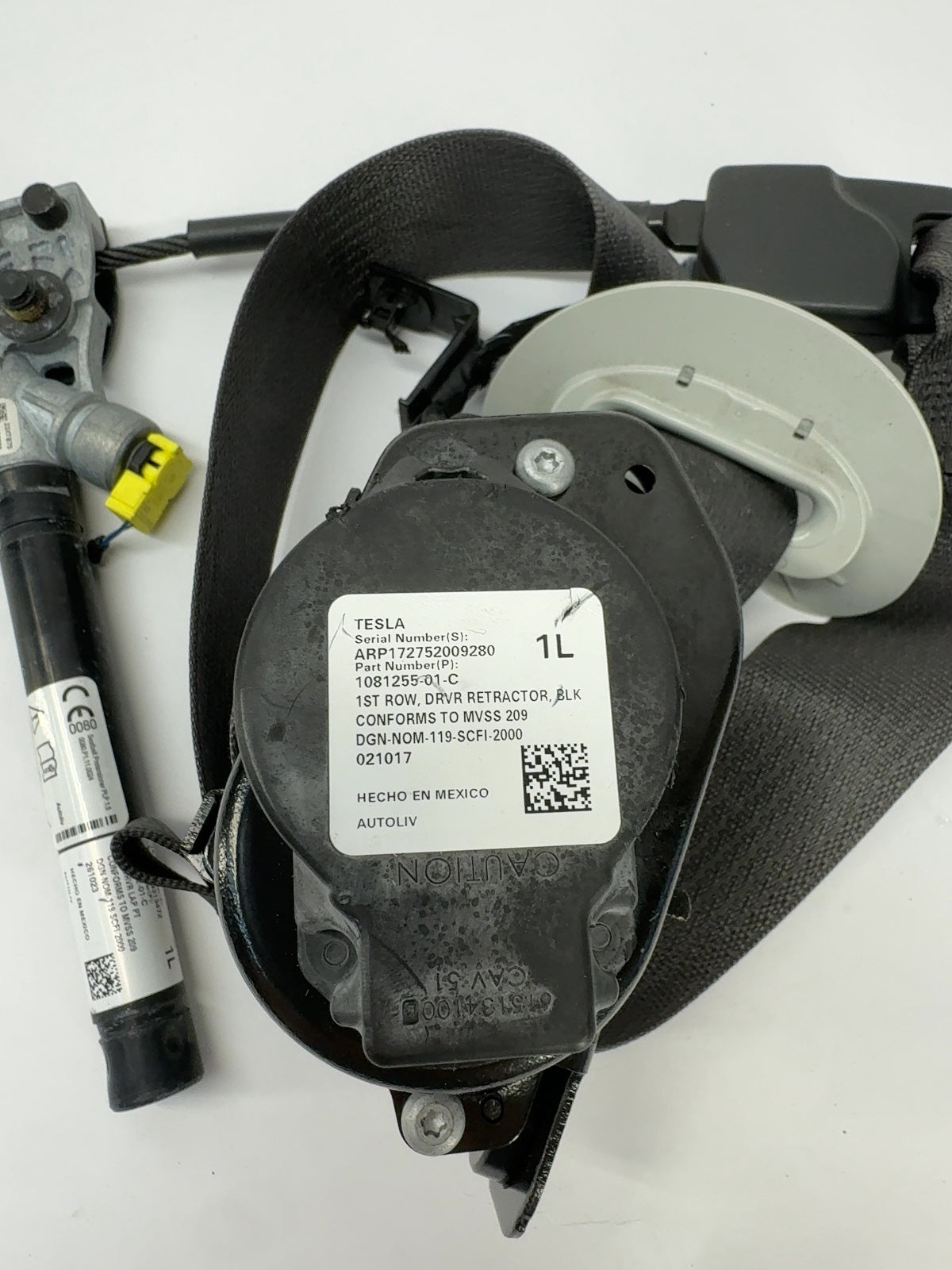 2018 Tesla Model 3 Front Left Seatbelt W Pretensioner 1081255-01-C
