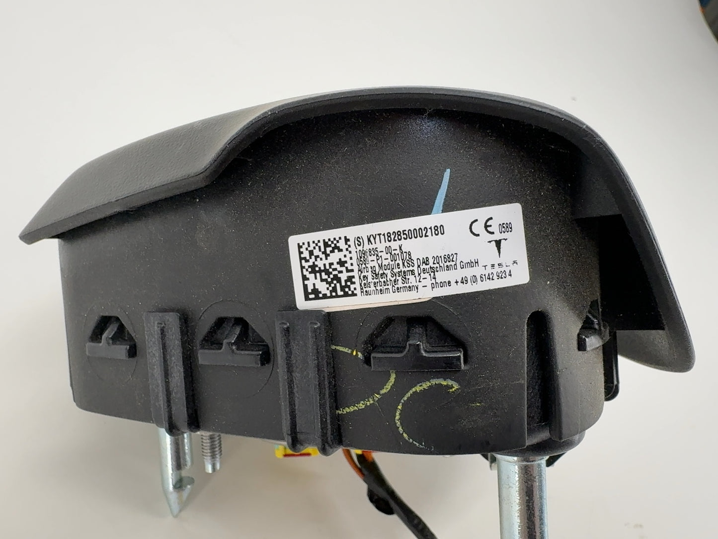 2018 Tesla Model 3 Steering Wheel Airbag 1096835-00-K