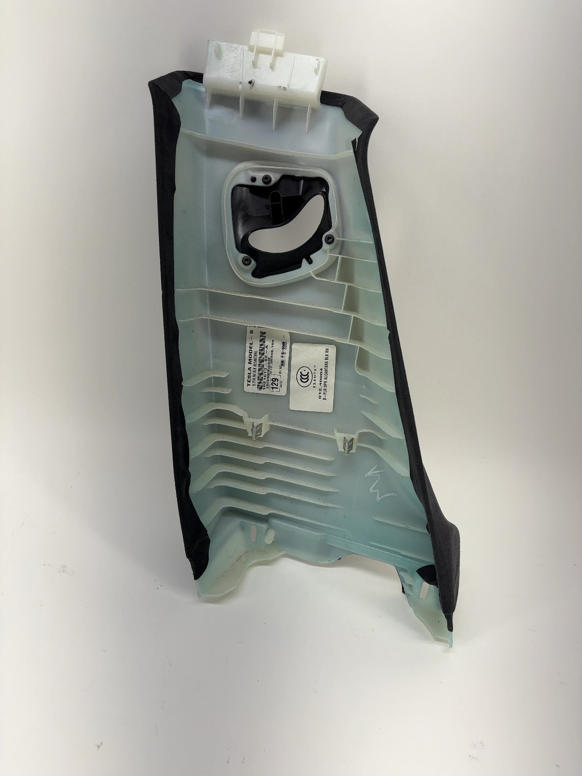 2015 Tesla Model S Upper B Pillar Black Alcantara 1021613-02-A