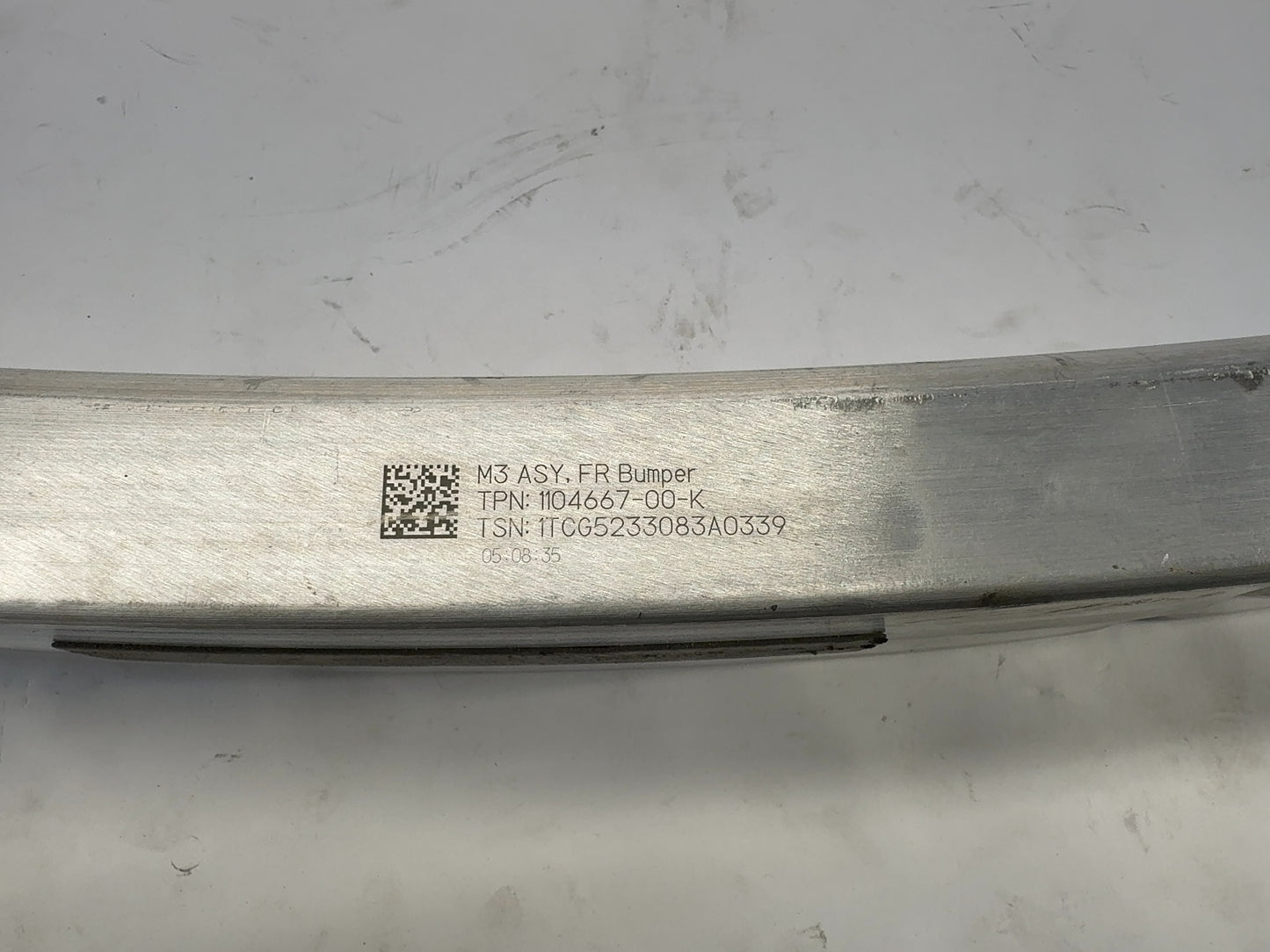 2020 Tesla Model 3 Front Bumper Reinforcement Bar 1104667-00-K