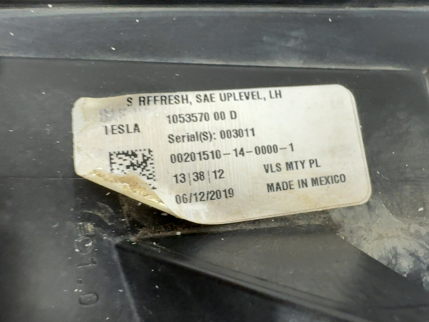 2019 Tesla Model S Left Headlamp 1053570-00-D