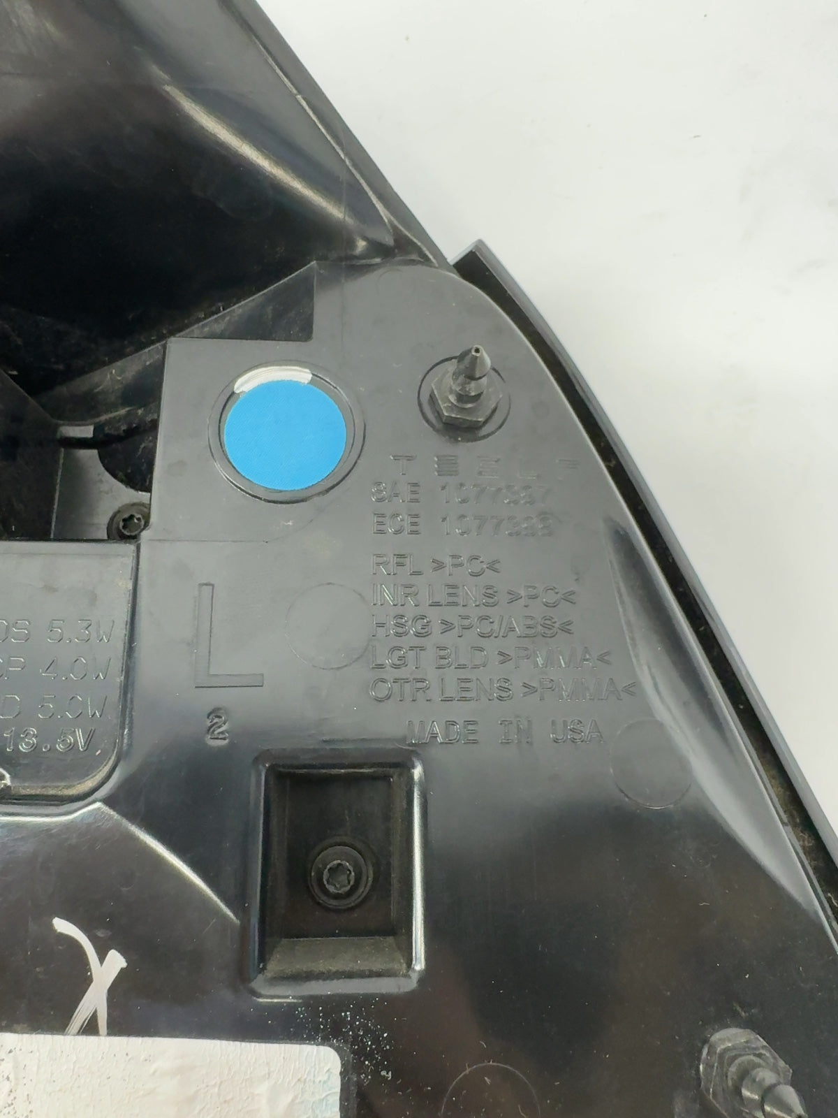 2021-2023 Tesla Model 3 Tail Lamp Rear Bodyside Left 1077397-00-H