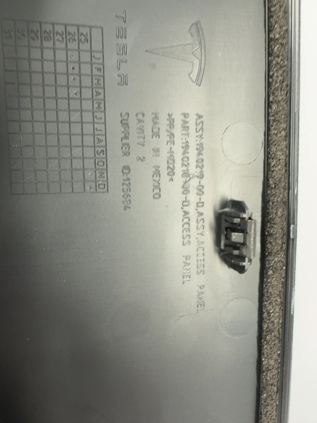 2026 Tesla Model Y Juniper Frunk Access Panel 1940219-00-D