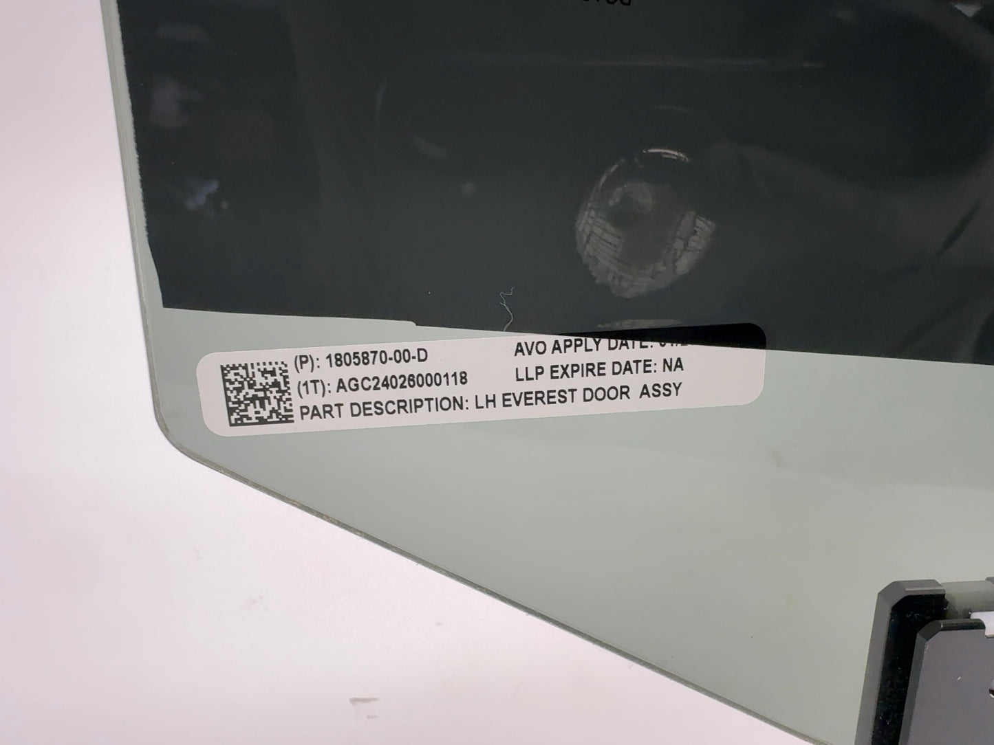 2024 Tesla Cybertruck Rear Left Door Glass Note 1805870-00-D