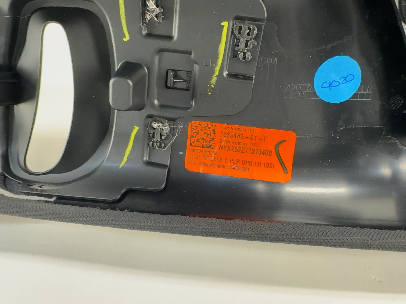 2026 Tesla Model Y Juniper C Pillar Upper Trim Left Note* 1935483