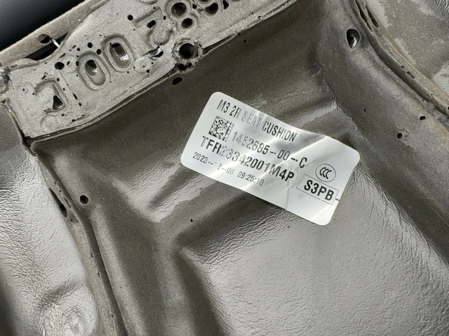 2023 Tesla Model 3 Rear Lower Seat Cushion 1452685-00-C