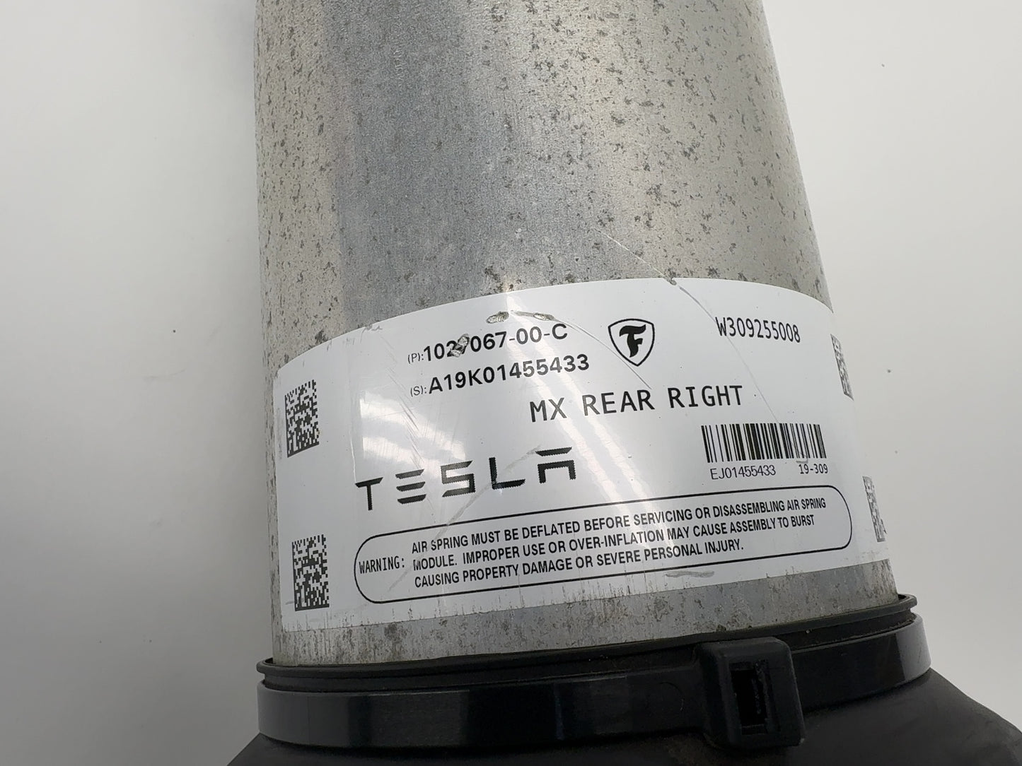 2019 Tesla Model X Rear Right Air Shock 1027067-00-C