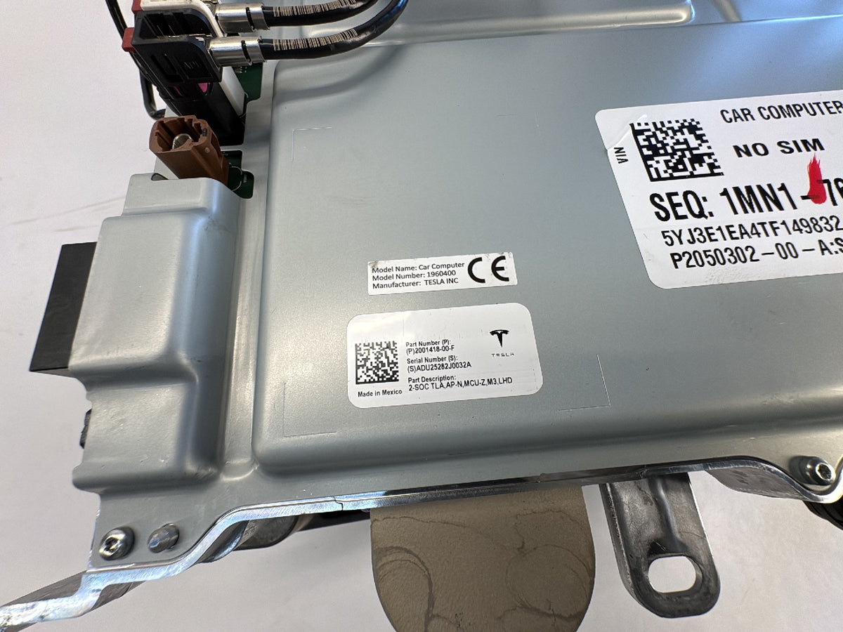 2025-2026 Tesla Model 3 Highland Car Computer With Vc Left Controller 2001418-00-F